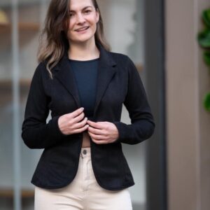 Blazer Kansas, piel de durazno Negro