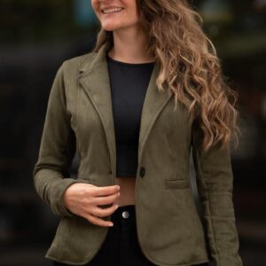 Blazer Kansas, piel de durazno Verde Oliva