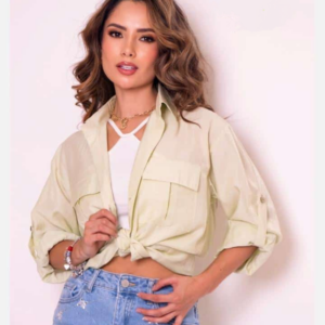 Blusa Zurich, lino lurex