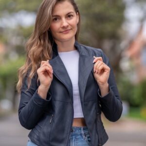 Chaqueta Chamarra Cuero Textil