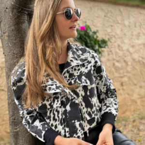 Chaqueta Mónaco dril estampado