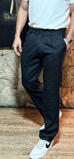 Pantalón Siena, Spandex y algodón, negro, 30-32-34, $110